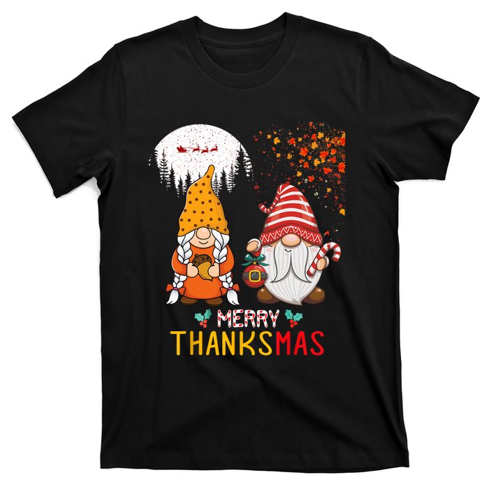 Happy Thanksgiving Merry Christmas Happy Thanksmas Gnome T-Shirt