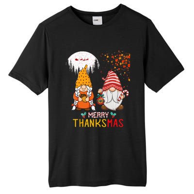 Happy Thanksgiving Merry Christmas Happy Thanksmas Gnome Tall Fusion ChromaSoft Performance T-Shirt