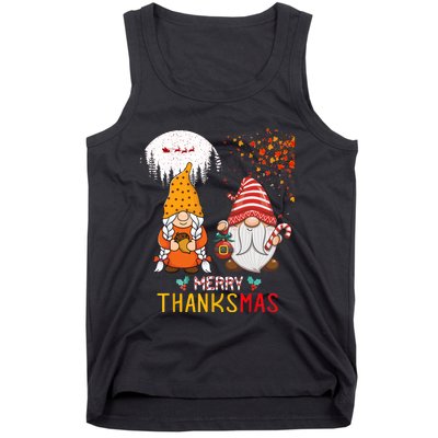 Happy Thanksgiving Merry Christmas Happy Thanksmas Gnome Tank Top