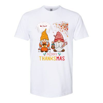 Happy Thanksgiving Merry Christmas Happy Thanksmas Gnome Softstyle® CVC T-Shirt