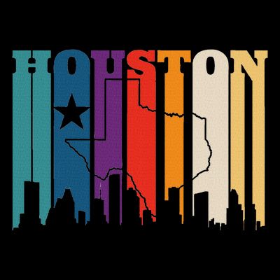 Houston Texas Map Skyline Gift Texas Home State Souvenir T-Shirt