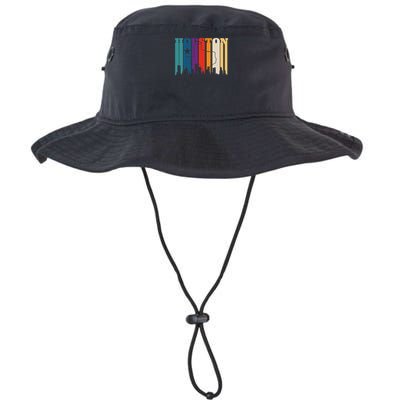 Houston Texas Map Skyline Gift Texas Home State Souvenir Bucket Hat