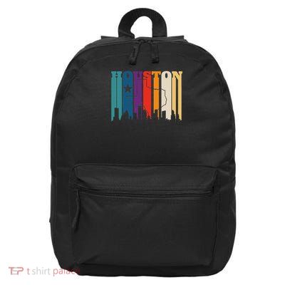 Houston Texas Map Skyline Gift Texas Home State Souvenir 16 in Basic Backpack
