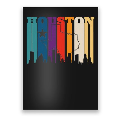 Houston Texas Map Skyline Gift Texas Home State Souvenir Poster