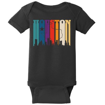Houston Texas Map Skyline Gift Texas Home State Souvenir Baby Bodysuit