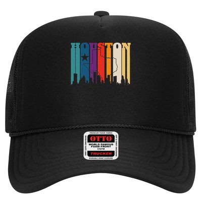 Houston Texas Map Skyline Gift Texas Home State Souvenir Trucker Hat