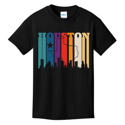 Houston Texas Map Skyline Gift Texas Home State Souvenir Kids T-Shirt