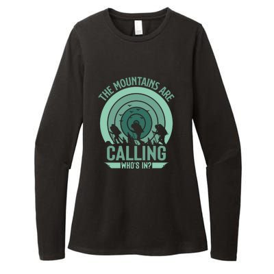 Hiking The Mountains Are Calling Whos In Gift Womens CVC Long Sleeve Shirt