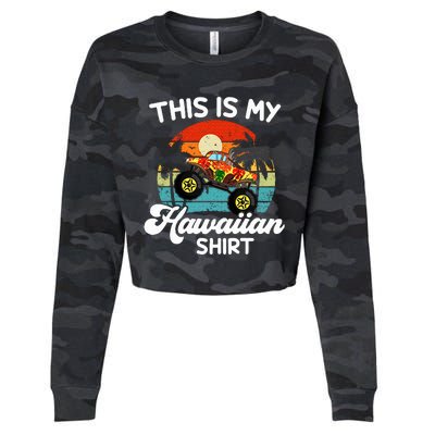 Hawaii This My Hawaiian Monster Truck Cropped Pullover Crew