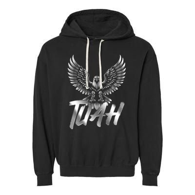 Hawk Tuah Metal Hawk Eagle Garment-Dyed Fleece Hoodie