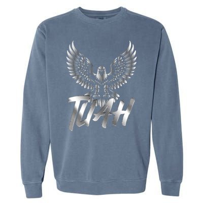 Hawk Tuah Metal Hawk Eagle Garment-Dyed Sweatshirt