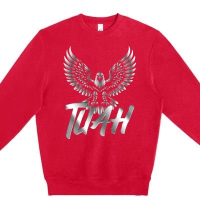 Hawk Tuah Metal Hawk Eagle Premium Crewneck Sweatshirt