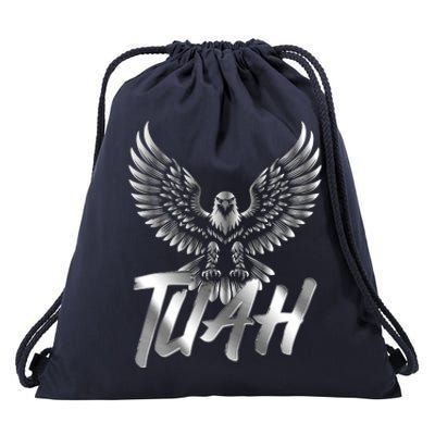 Hawk Tuah Metal Hawk Eagle Drawstring Bag