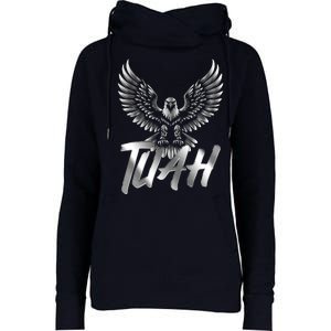 Hawk Tuah Metal Hawk Eagle Womens Funnel Neck Pullover Hood