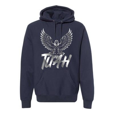 Hawk Tuah Metal Hawk Eagle Premium Hoodie