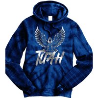 Hawk Tuah Metal Hawk Eagle Tie Dye Hoodie