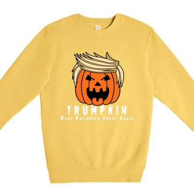 Halloween Trumpkin Make Halloween Great Again Cute Gift Premium Crewneck Sweatshirt