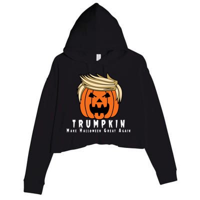 Halloween Trumpkin Make Halloween Great Again Cute Gift Crop Fleece Hoodie