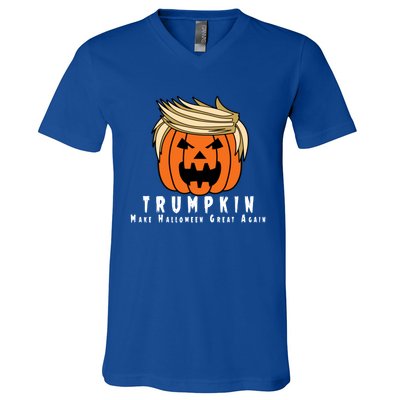 Halloween Trumpkin Make Halloween Great Again Cute Gift V-Neck T-Shirt