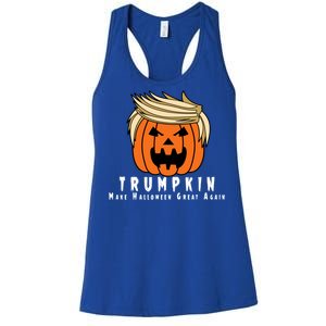 Halloween Trumpkin Make Halloween Great Again Cute Gift Women's Racerback Tank