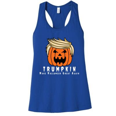 Halloween Trumpkin Make Halloween Great Again Cute Gift Women's Racerback Tank