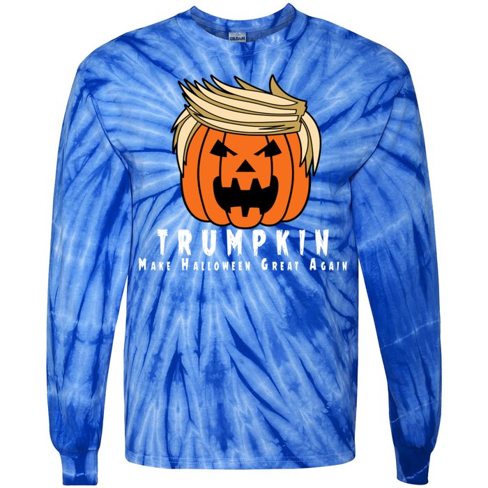 Halloween Trumpkin Make Halloween Great Again Cute Gift Tie-Dye Long Sleeve Shirt