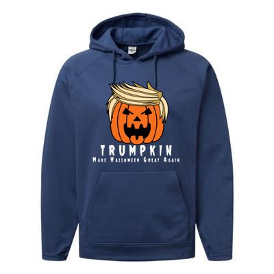 Halloween Trumpkin Make Halloween Great Again Cute Gift Performance Fleece Hoodie