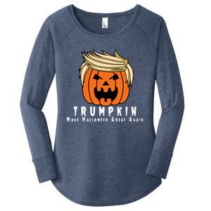 Halloween Trumpkin Make Halloween Great Again Cute Gift Women's Perfect Tri Tunic Long Sleeve Shirt