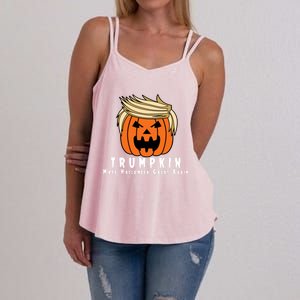 Halloween Trumpkin Make Halloween Great Again Cute Gift Women's Strappy Tank