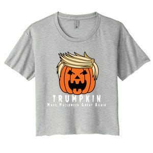 Halloween Trumpkin Make Halloween Great Again Cute Gift Women's Crop Top Tee