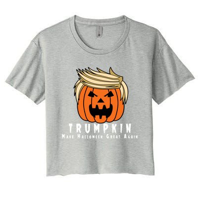 Halloween Trumpkin Make Halloween Great Again Cute Gift Women's Crop Top Tee