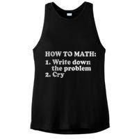 How To Math Write Down The Problem And Cry Ladies PosiCharge Tri-Blend Wicking Tank