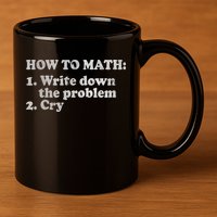 How To Math Write Down The Problem And Cry 11oz C Handle Ceramic Mug