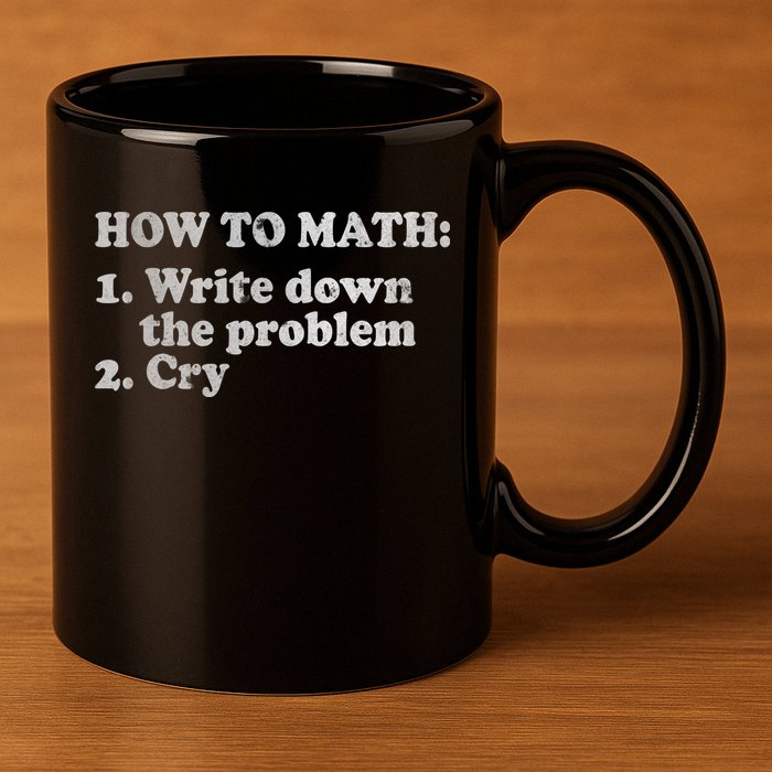 How To Math Write Down The Problem And Cry 11oz C Handle Ceramic Mug