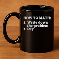 How To Math Write Down The Problem And Cry 11oz C Handle Ceramic Mug