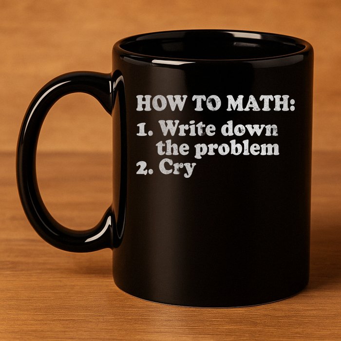How To Math Write Down The Problem And Cry 11oz C Handle Ceramic Mug