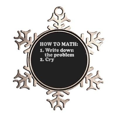 How To Math Write Down The Problem And Cry Metallic Star Ornament