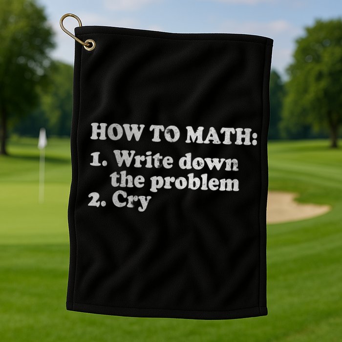 How To Math Write Down The Problem And Cry Golf Towel