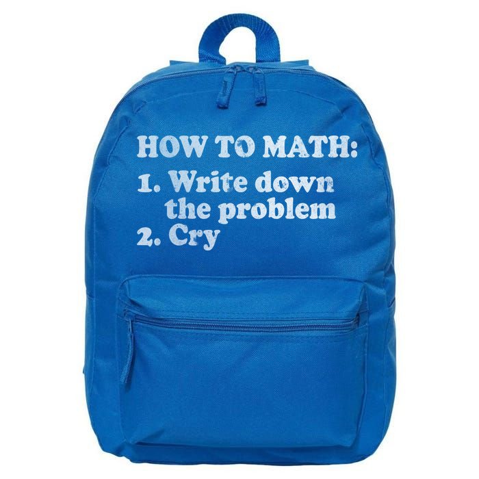 How To Math Write Down The Problem And Cry 16 in Basic Backpack