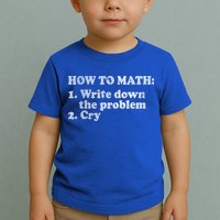 How To Math Write Down The Problem And Cry Toddler T-Shirt