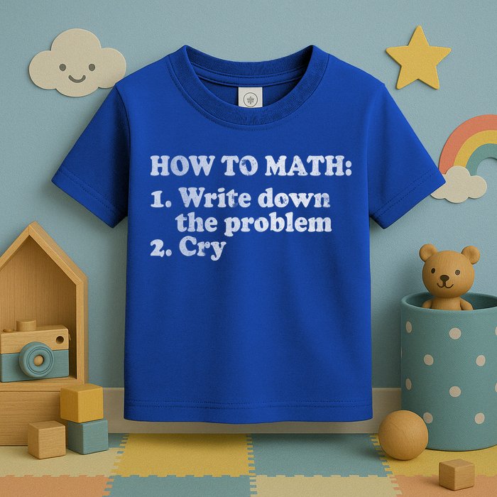 How To Math Write Down The Problem And Cry Toddler T-Shirt