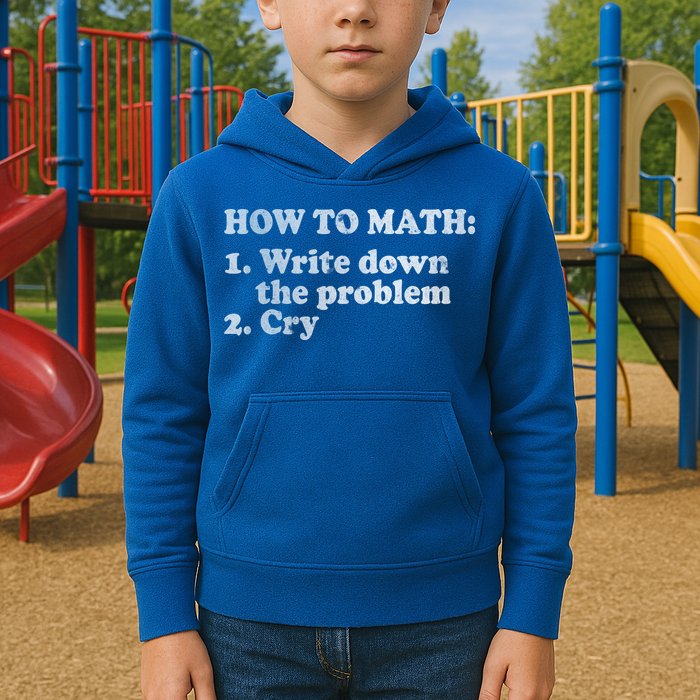 How To Math Write Down The Problem And Cry Kids Hoodie