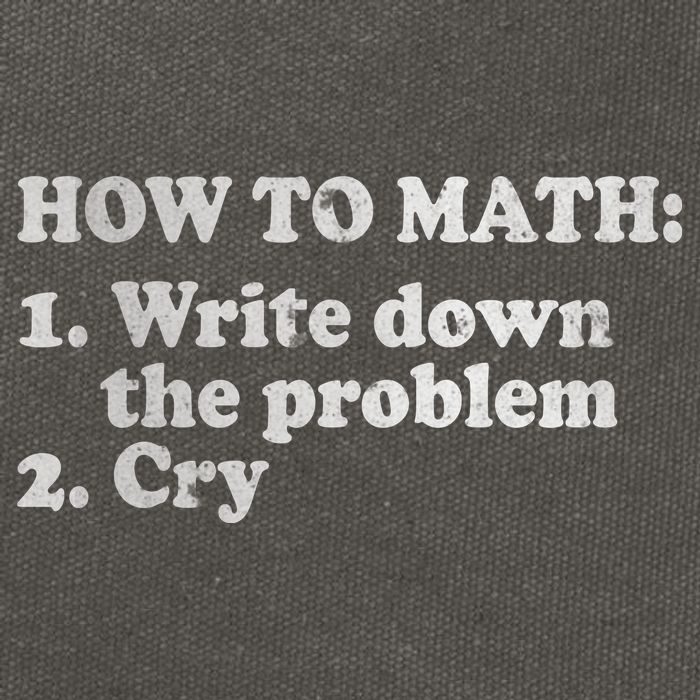 How To Math Write Down The Problem And Cry Cotton Canvas Backpack