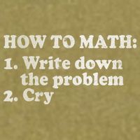 How To Math Write Down The Problem And Cry Garment-Dyed Women's Muscle Tee