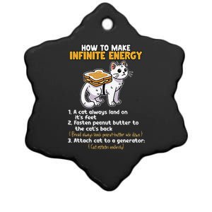 How To Make Infinite Energy Cat Humor Minimalist Ceramic Star Ornament