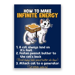 How To Make Infinite Energy Cat Humor Minimalist Poster