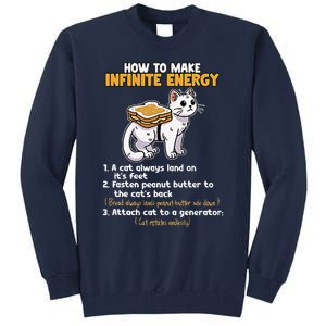 How To Make Infinite Energy Cat Humor Minimalist Tall Sweatshirt