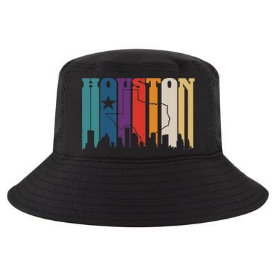 Houston Texas Map Skyline Gift Texas Home State Souvenir Cool Comfort Performance Bucket Hat