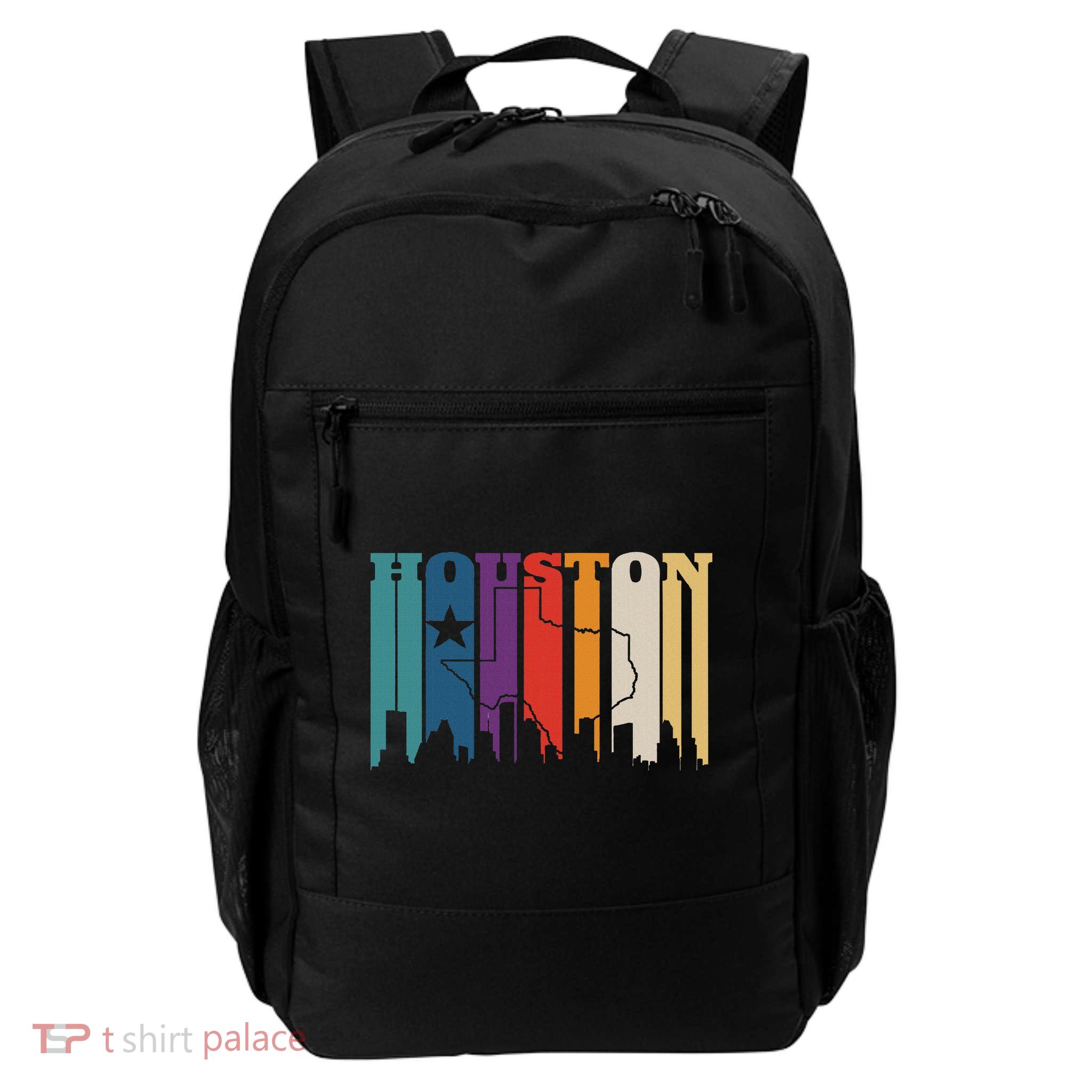 Houston Texas Map Skyline Gift Texas Home State Souvenir Backpack