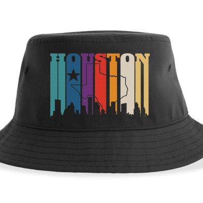 Houston Texas Map Skyline Gift Texas Home State Souvenir Sustainable Bucket Hat